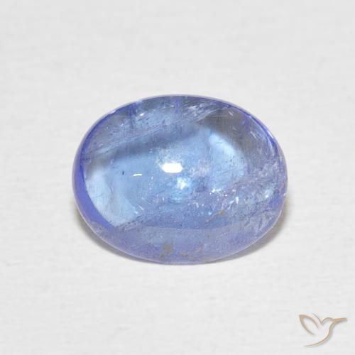 2.87ct Natural Azul violeta claro tanzanita, Ovalada, Transparente