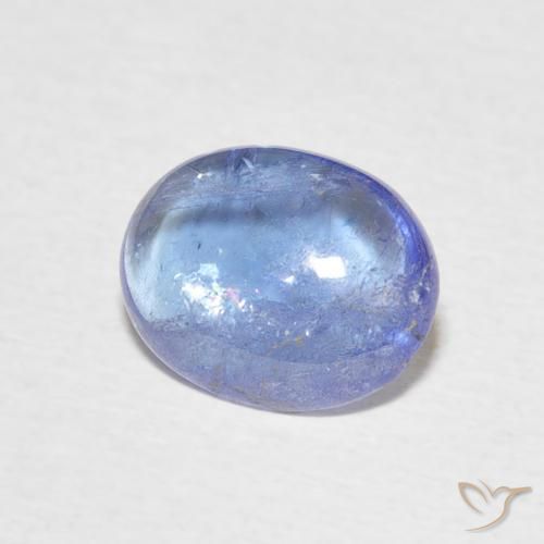 Tanzanita Azul violeta claro natural de 2.87 ct, Ovalada, Transparente
