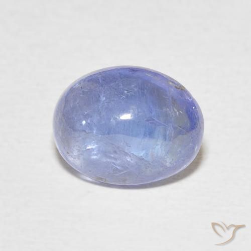 3.32ct Natural Azul oscuro tanzanita, Ovalada, Transparente