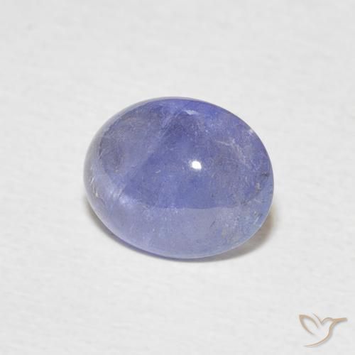 Tanzanita Azul violeta intenso natural de 2.03 ct, Ovalada, Transparente