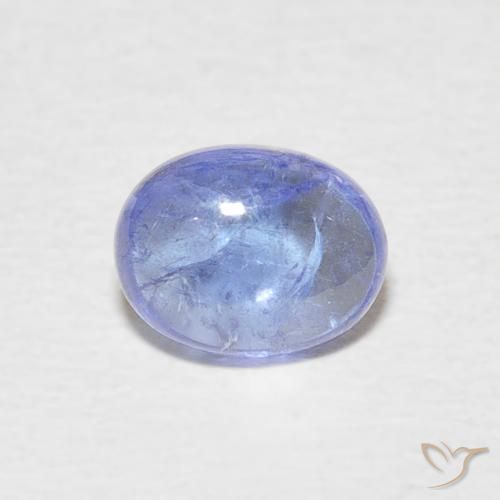 1.57ct Natural Azul oscuro tanzanita, Ovalada, Transparente