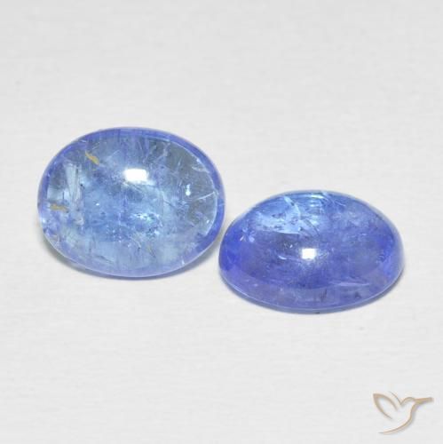 Gemas de Tanzanita Azul claro natural de 6.68 ct, Ovalada, Transparente