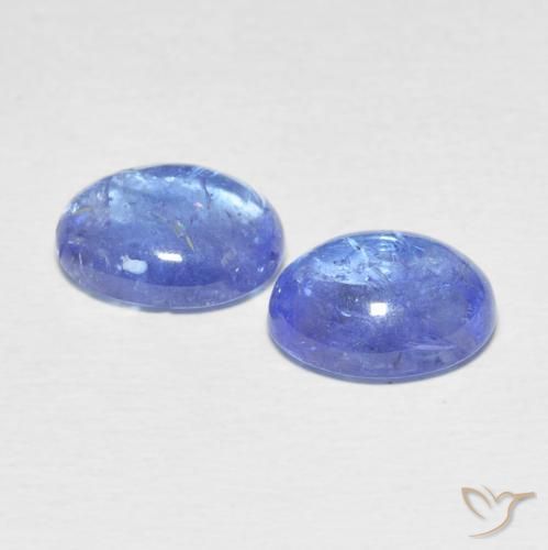 Gemas de Tanzanita Azul claro natural de 6.68 ct, Ovalada, Transparente