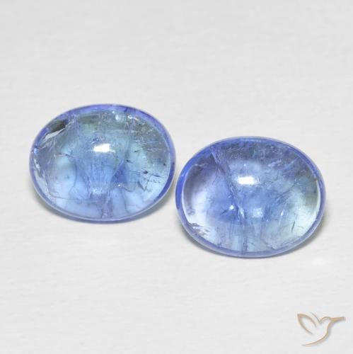 5.86ctw Natural Azul violeta claro tanzanita, Ovalada, Transparente