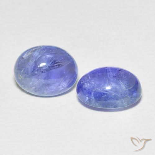 Gemas de Tanzanita Azul eléctrico natural de 7.86 ct, Ovalada, Transparente