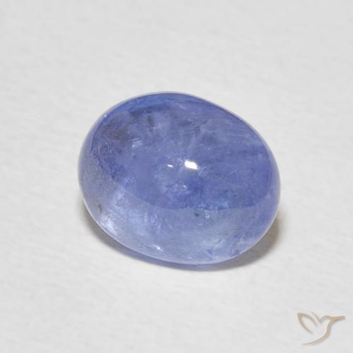 Tanzanita Azul violeta intenso natural de 3.56 ct, Ovalada, Transparente