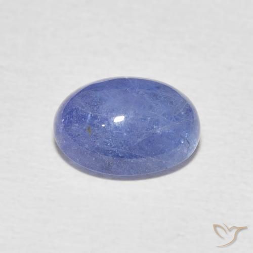 Tanzanita Azul violeta intenso natural de 3.56 ct, Ovalada, Transparente