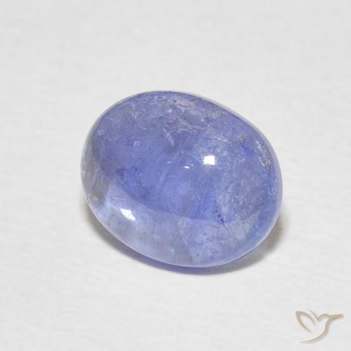 Tanzanita Azul violeta intenso natural de 3.09 ct, Ovalada, Transparente