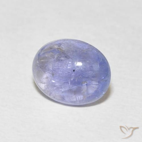 Tanzanita Azul violeta intenso natural de 2.63 ct, Ovalada, Transparente