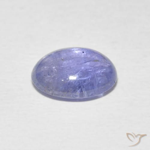 Tanzanita Azul violeta intenso natural de 2.63 ct, Ovalada, Transparente