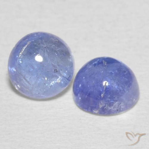 Gemas de Tanzanita Azul violeta intenso natural de 1.53 ct, Redondo, Transparente