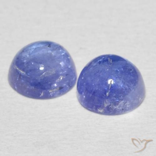 Gemas de Tanzanita Azul violeta intenso natural de 1.53 ct, Redondo, Transparente