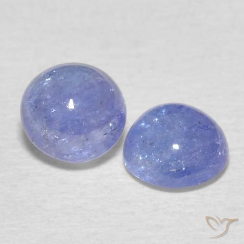 Gemas de Tanzanita Azul violeta intenso natural de 1.39 ct, Redondo, Transparente
