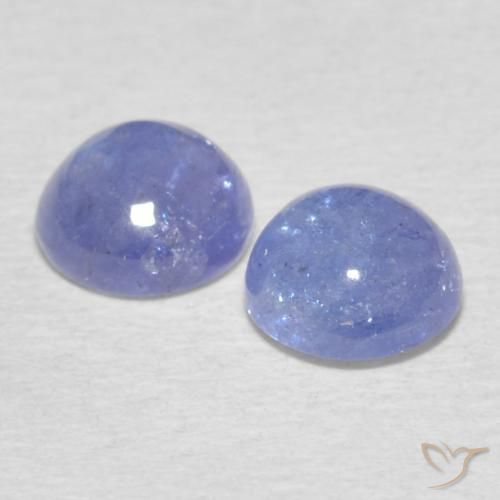 Gemas de Tanzanita Azul violeta intenso natural de 1.39 ct, Redondo, Transparente