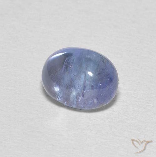 Tanzanita Azul violeta claro natural de 1.76 ct, Ovalada, Transparente