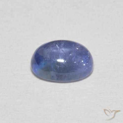 Tanzanita Azul violeta claro natural de 1.76 ct, Ovalada, Transparente