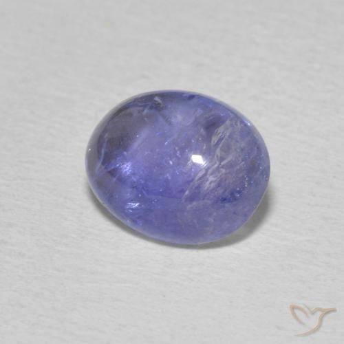 Tanzanita Azul violeta intenso natural de 2.89 ct, Ovalada, Transparente