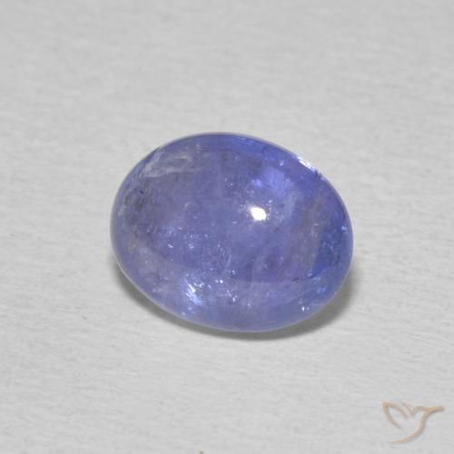 Tanzanita Azul violeta intenso natural de 2.31 ct, Ovalada, Transparente