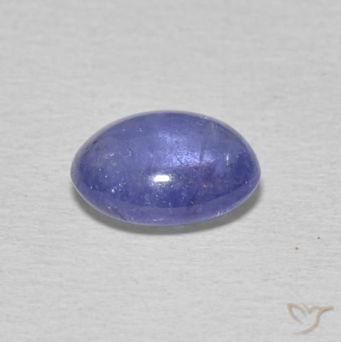 Tanzanita Azul violeta intenso natural de 2.31 ct, Ovalada, Transparente