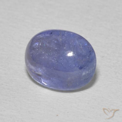 Tanzanita Azul violeta intenso natural de 3.31 ct, Ovalada, Transparente