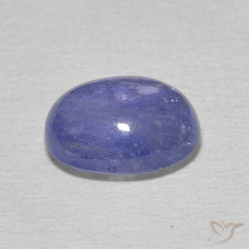 Tanzanita Azul violeta intenso natural de 3.31 ct, Ovalada, Transparente