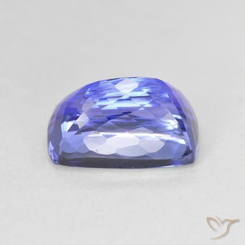 Tanzanita Azul violeta oscuro natural de 4.74 ct, Forma Cojín, VVS