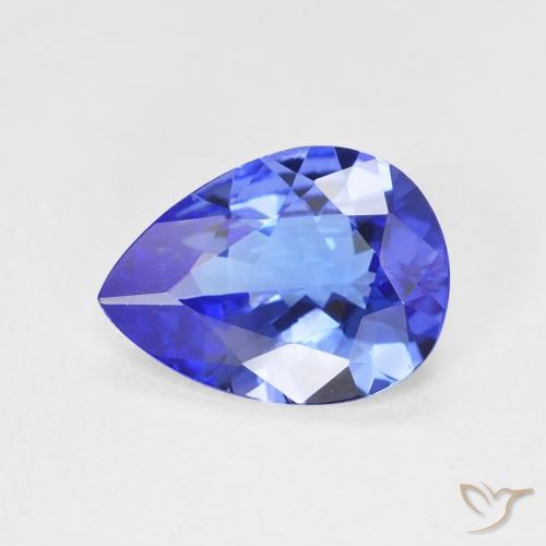 2.30ct Natural Azul vívido tanzanita, En forma de pera, VVS