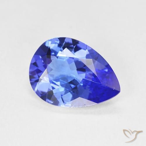 Tanzanita Azul vívido natural de 2.30 ct, En forma de pera, VVS