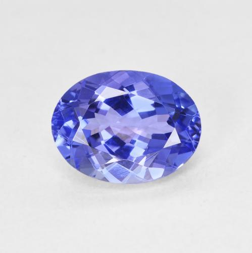 Tanzanita azul violeta intenso natural de 2,00 ct, corte óvalo, VVS