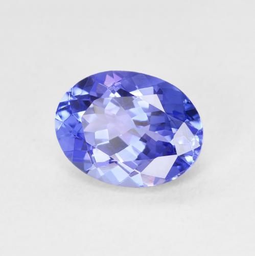 Tanzanita azul violeta intenso natural de 2,00 ct, corte óvalo, VVS