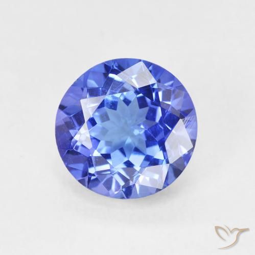 2.07ct Natural Azul intenso tanzanita, Redondo, VVS