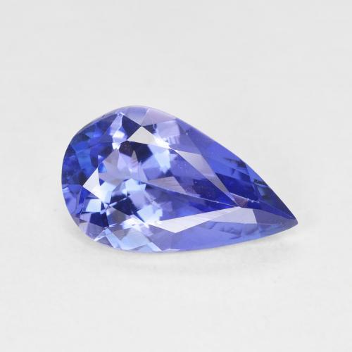 Tanzanita Azul violeta oscuro natural de 2.14 ct, En forma de pera, VVS