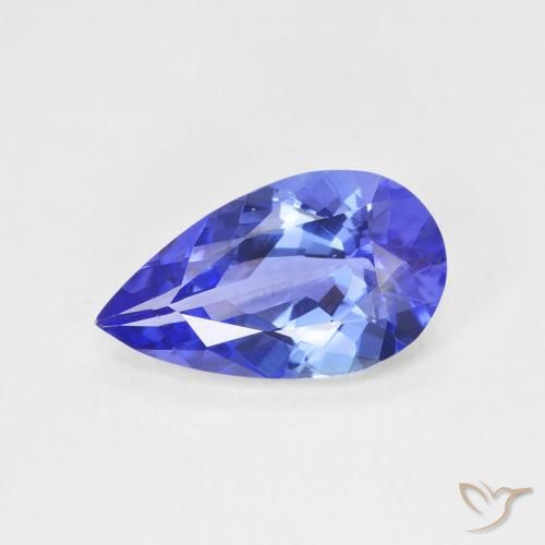 2.11ct Natural Azul violeta oscuro tanzanita, En forma de pera, VVS