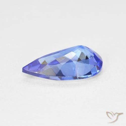 Tanzanita Azul violeta oscuro natural de 2.11 ct, En forma de pera, VVS