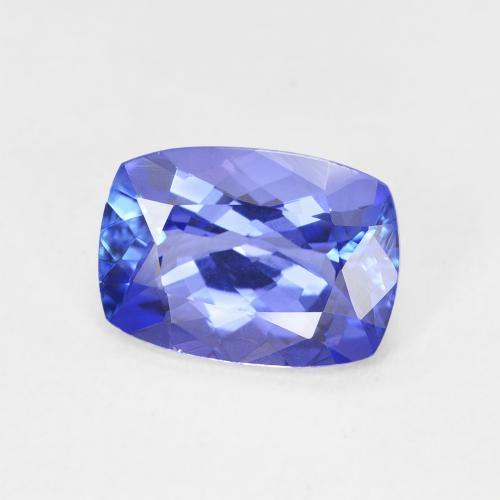 Tanzanita Azul violeta oscuro natural de 2.47 ct, Forma Cojín, VVS