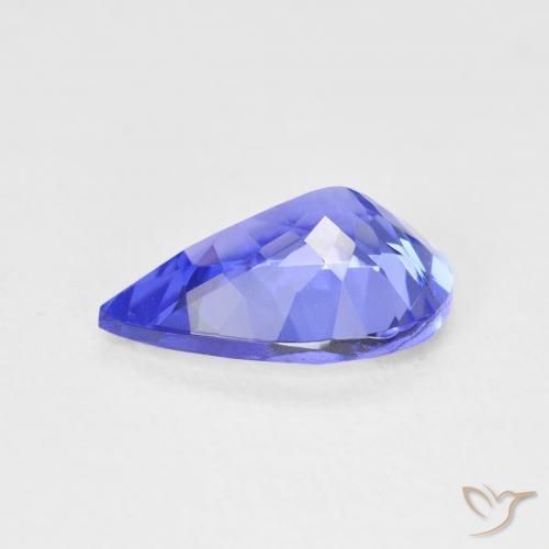 Tanzanita Azul violeta oscuro natural de 2.25 ct, En forma de pera, VVS