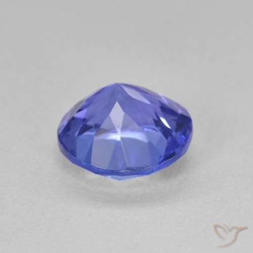 Tanzanita Azul violeta intenso natural de 2.17 ct, Redondo, VVS