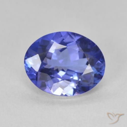 2.14ct Natural Azul violeta oscuro tanzanita, Ovalada, VVS