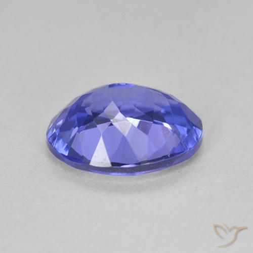Tanzanita Azul violeta oscuro natural de 2.14 ct, Ovalada, VVS