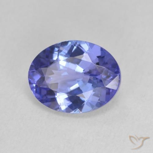 Tanzanita Azul violeta intenso natural de 1.95 ct, Ovalada, VVS-VS