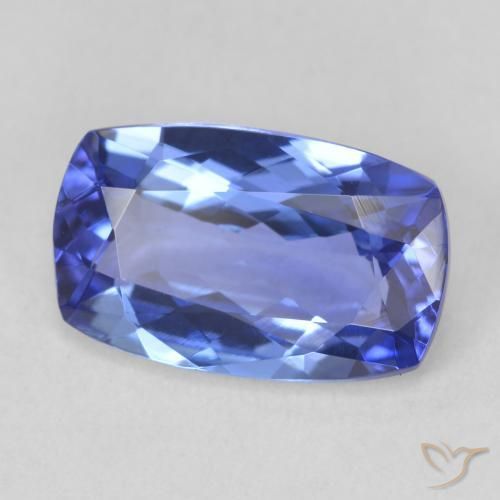 Tanzanita Azul natural de 2.88 ct, Forma Cojín, VVS