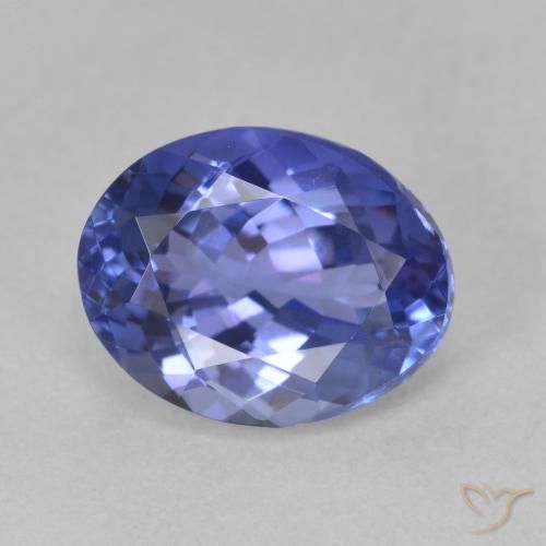 2.91ct Natural Azul púrpura intenso Tanzanita, Ovalada, VVS