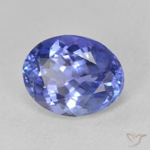 Tanzanita Azul púrpura intenso natural de 2.91 ct, Ovalada, VVS