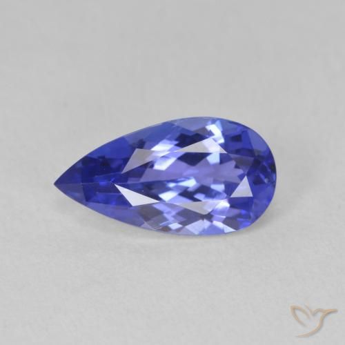 1.77ct Natural Azul violeta oscuro tanzanita, En forma de pera, VVS