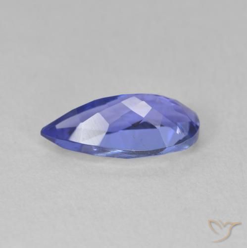 Tanzanita Azul violeta oscuro natural de 1.77 ct, En forma de pera, VVS