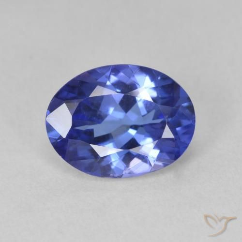 1.84ct Natural Azul marino medio tanzanita, Ovalada, VVS