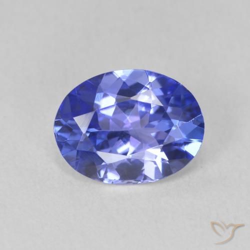 1.54ct Natural Azul violeta intenso Tanzanita, Ovalada, VVS