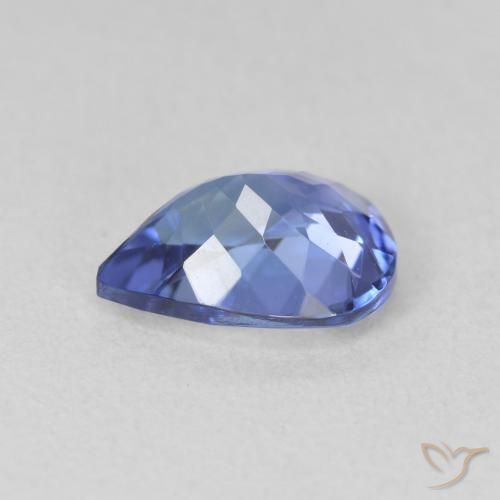 Tanzanita Azul violeta natural de 1.72 ct, En forma de pera, VVS