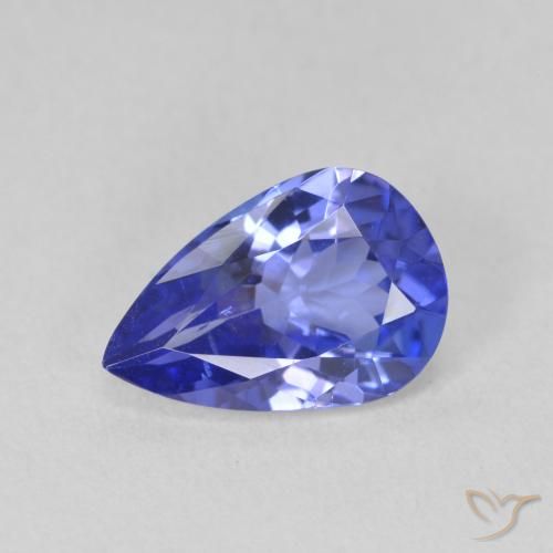 1.83ct Natural Azul violeta oscuro Tanzanita, En forma de pera, VVS