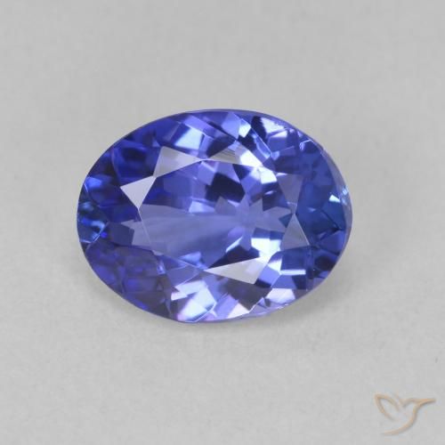 1.88ct Natural Azul violeta oscuro tanzanita, Ovalada, VVS